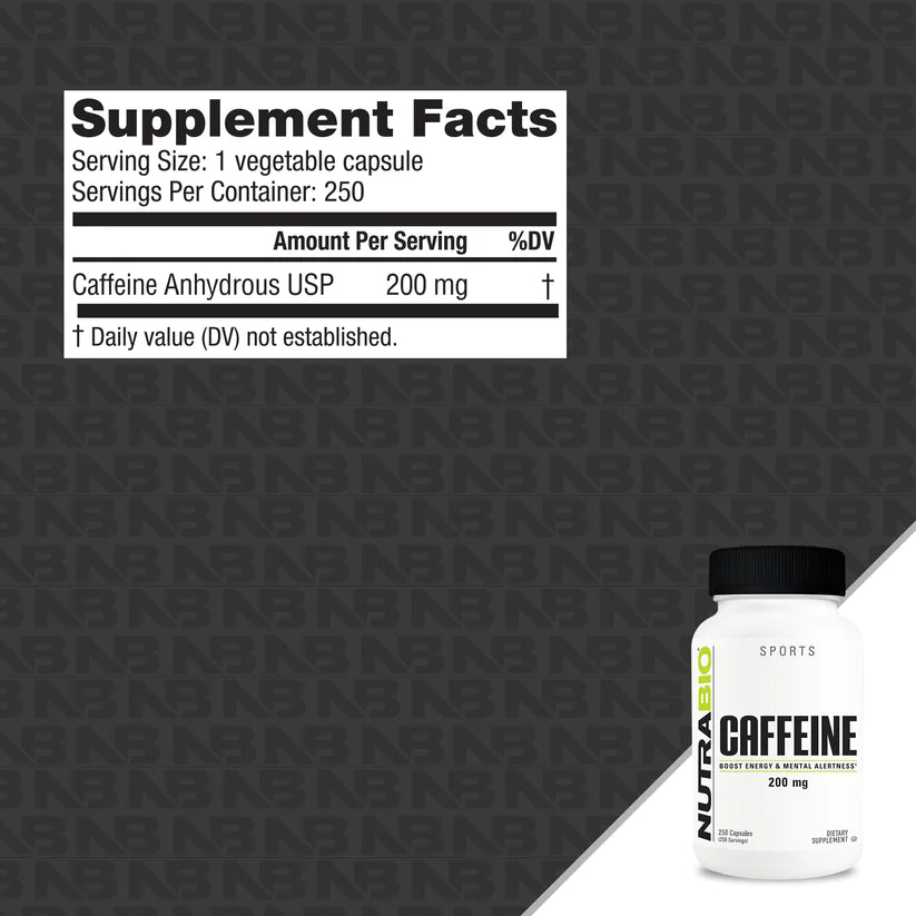 Caffiene Anhydrous 200mg